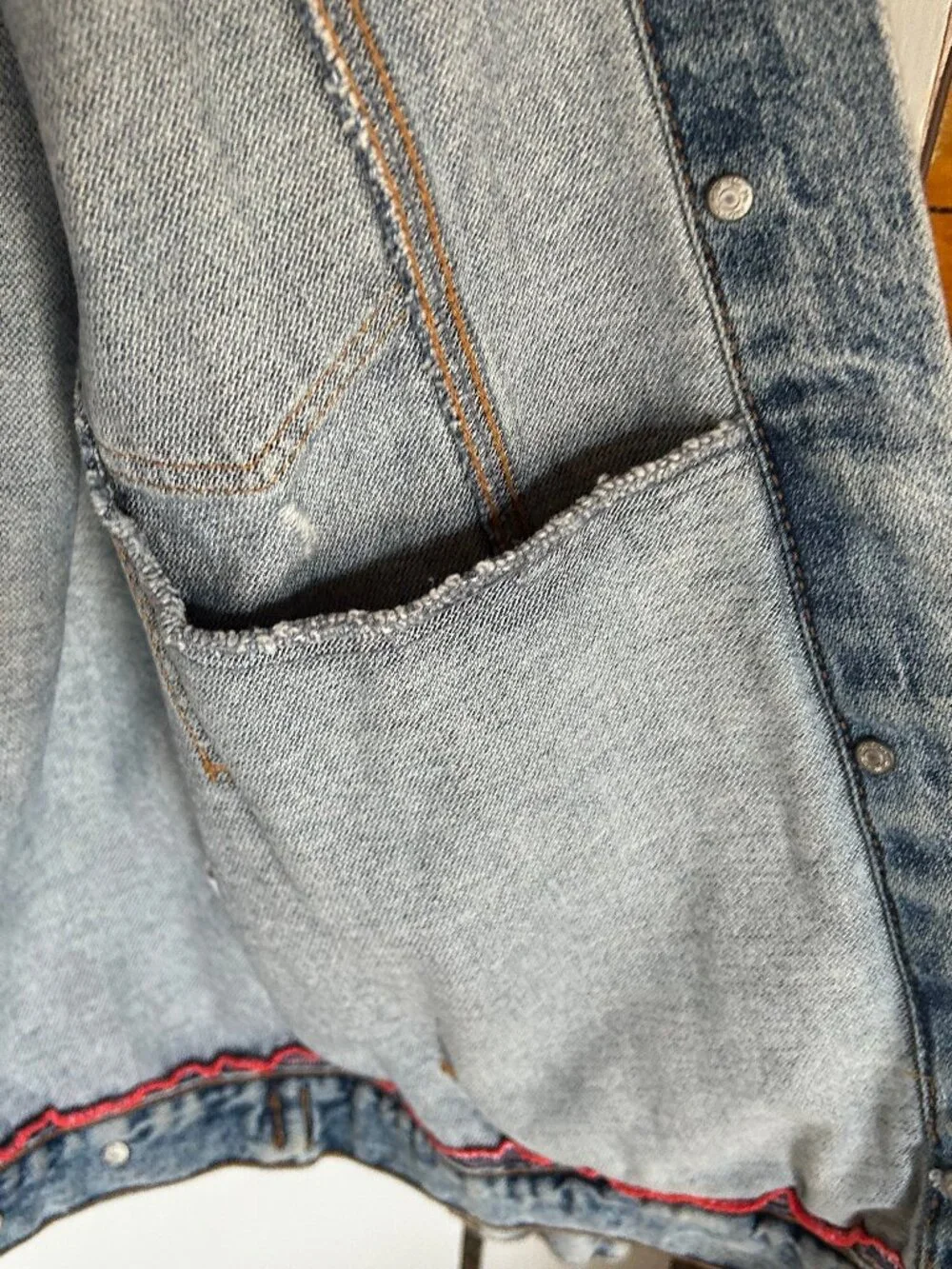 Free People Distressed Jean Jacket - Picture 5 of 9